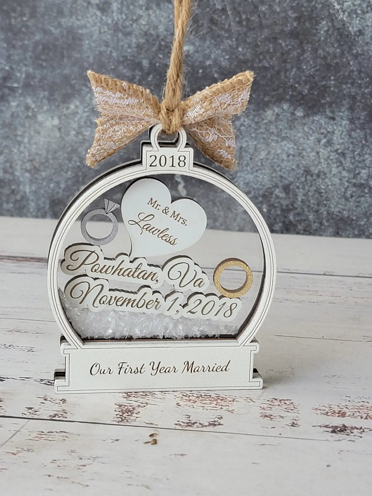 First Christmas Married Ornament EverLee Creations
