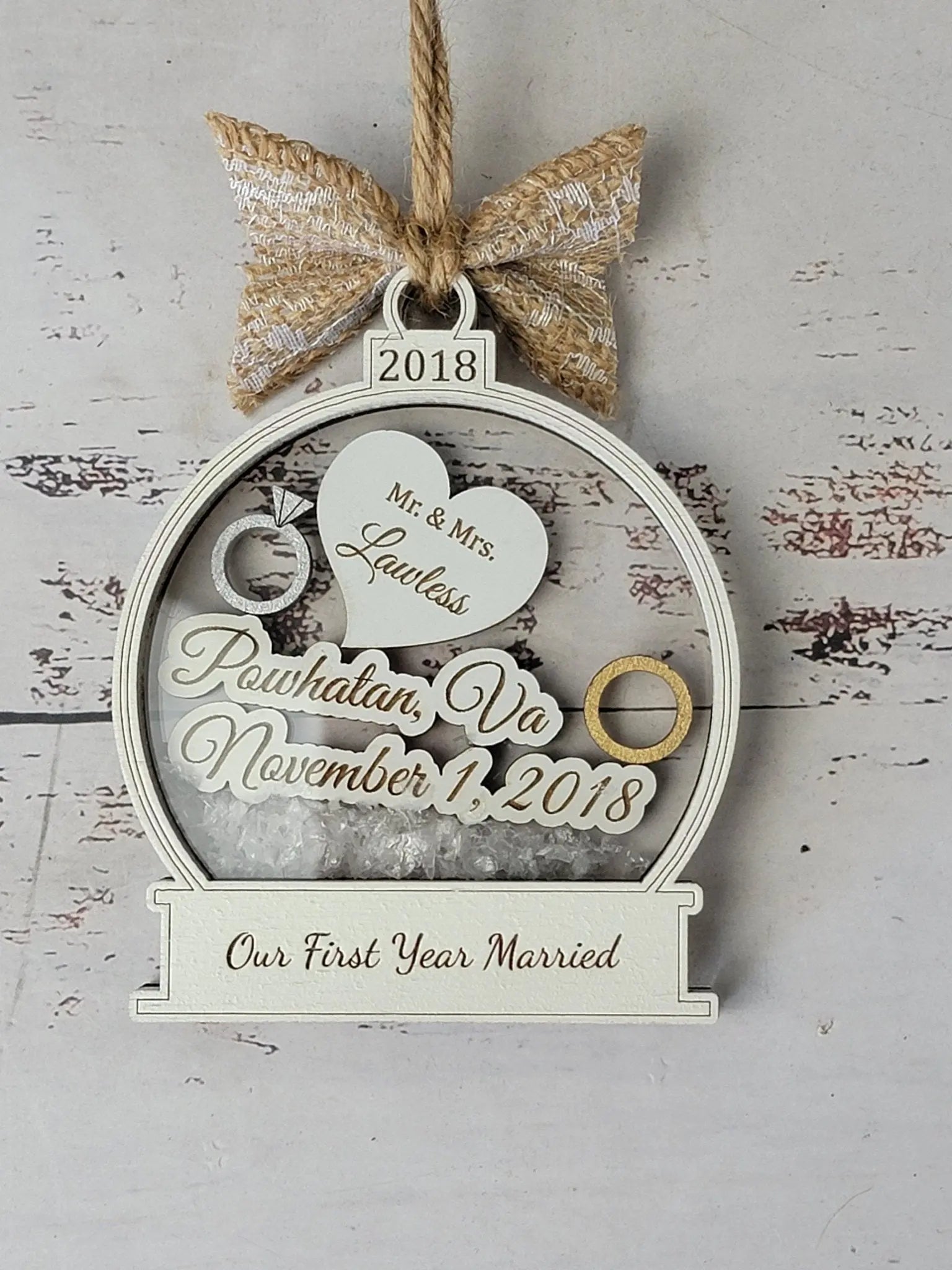 First Christmas Married Ornament EverLee Creations