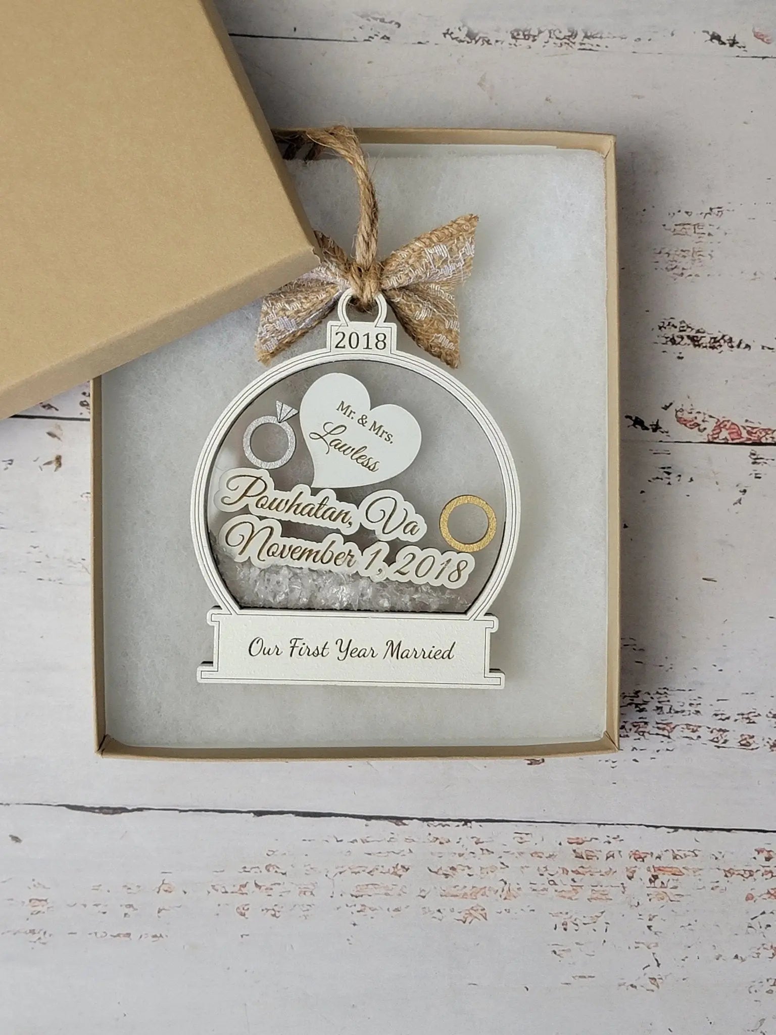 First Christmas Married Ornament EverLee Creations