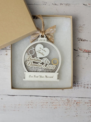 First Christmas Married Ornament EverLee Creations