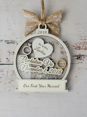 First Christmas Married Ornament EverLee Creations
