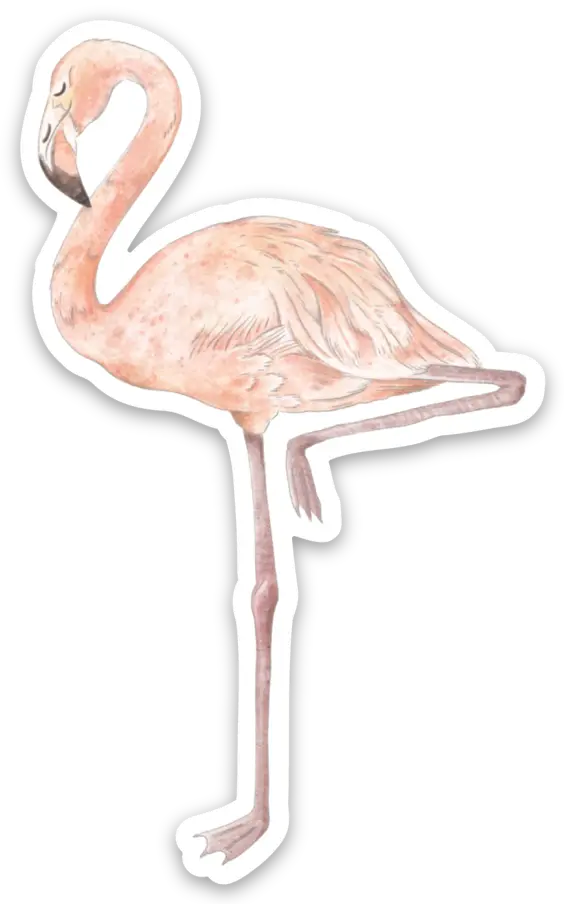 Flamingo Die Cut Stickers Nola Tawk