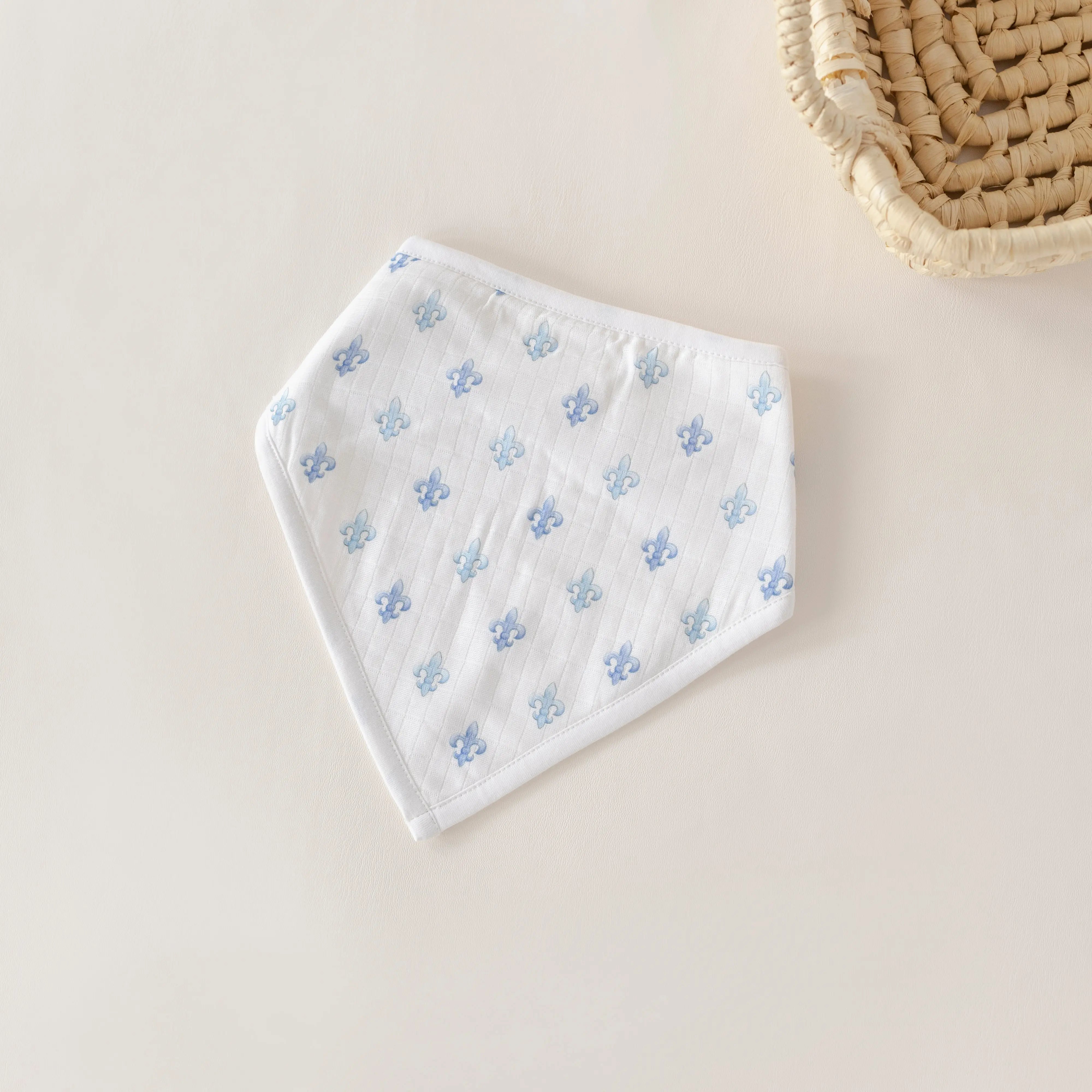Fleur De Bleu Organic Muslin Bib Nola Tawk