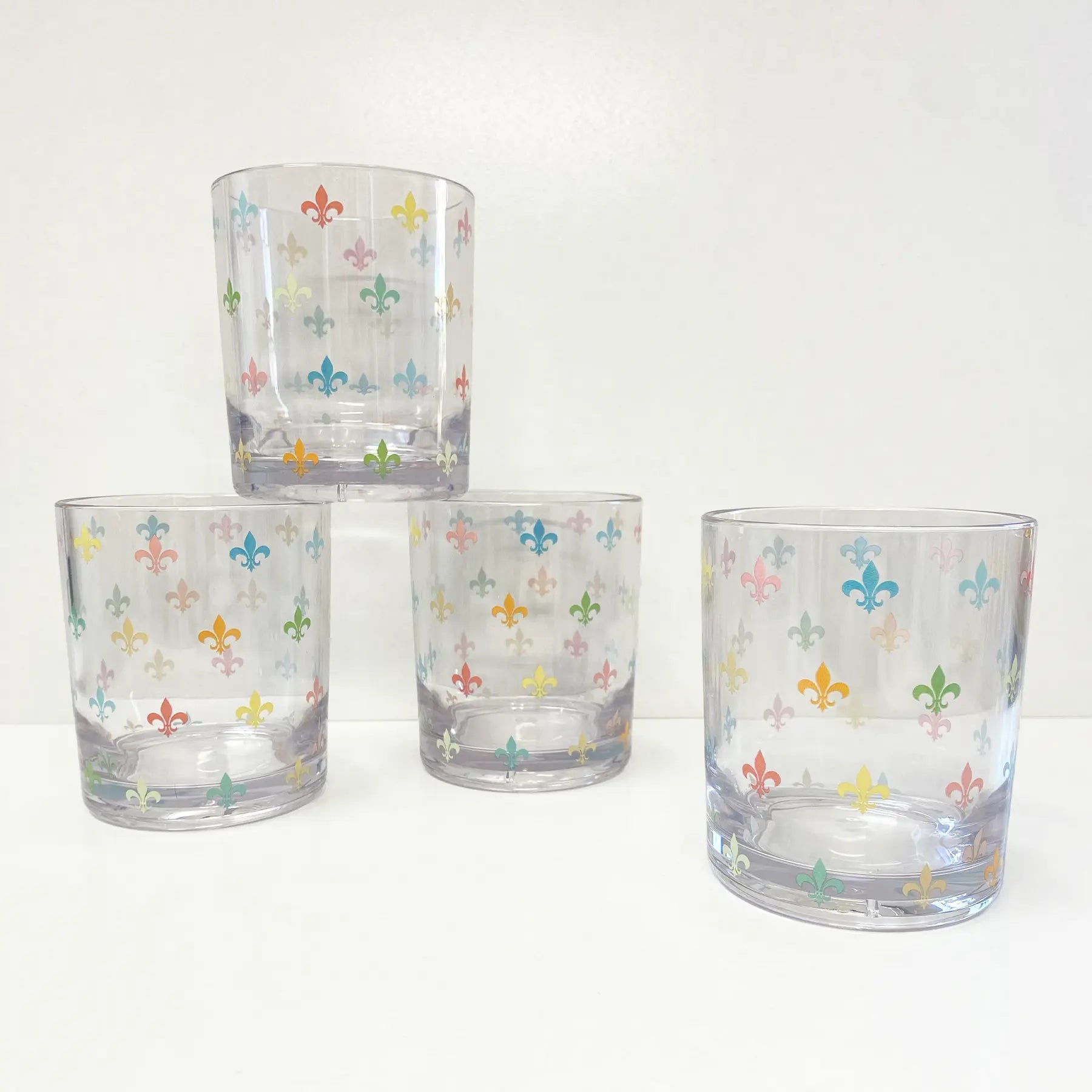 Fleur De Lis Acrylic Drinking Glasses Nola Tawk