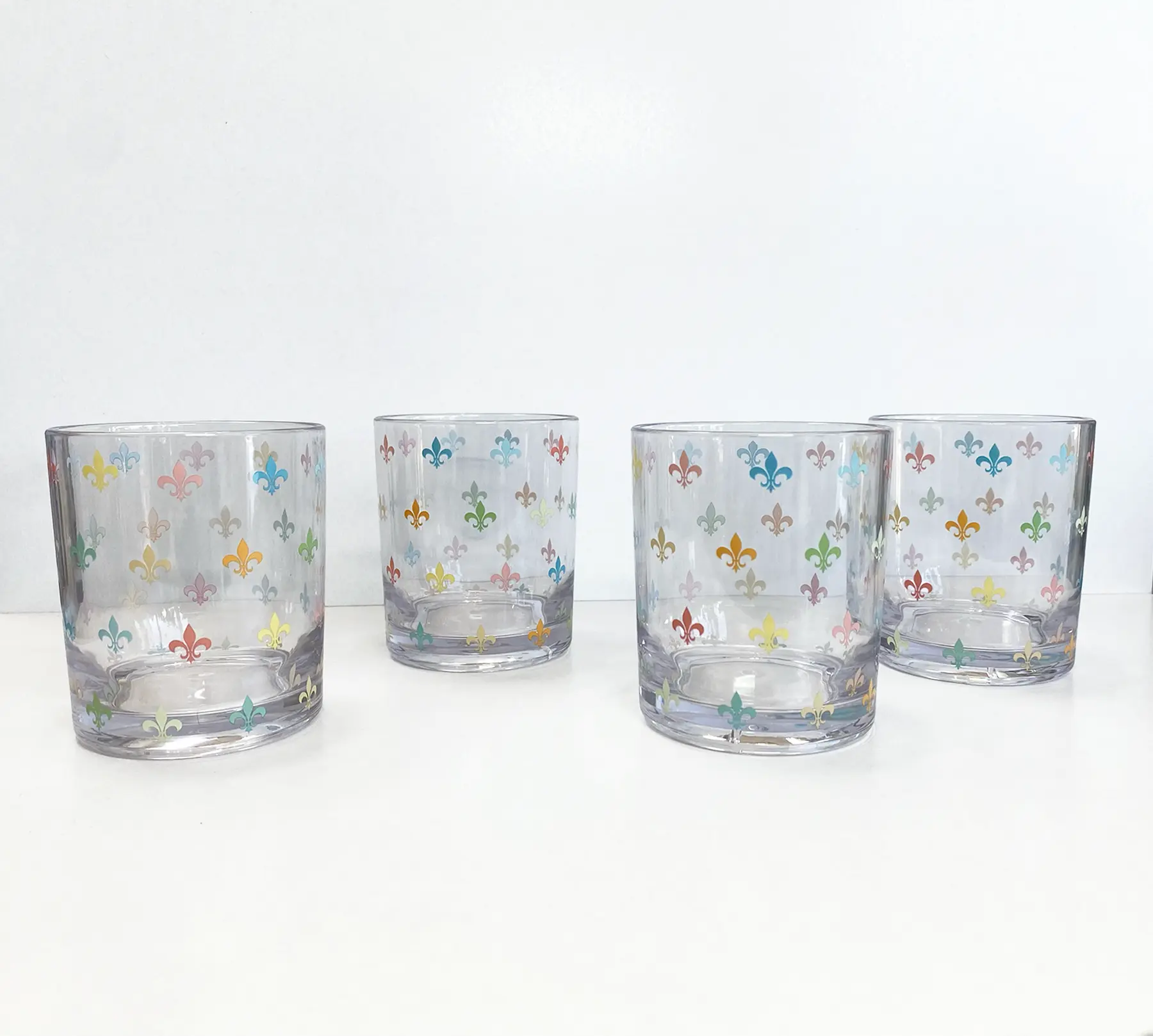Fleur De Lis Acrylic Drinking Glasses Nola Tawk