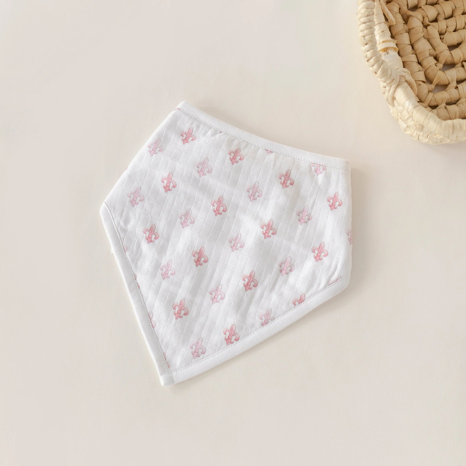 Fleur De Rose Organic Muslin Bib Nola Tawk