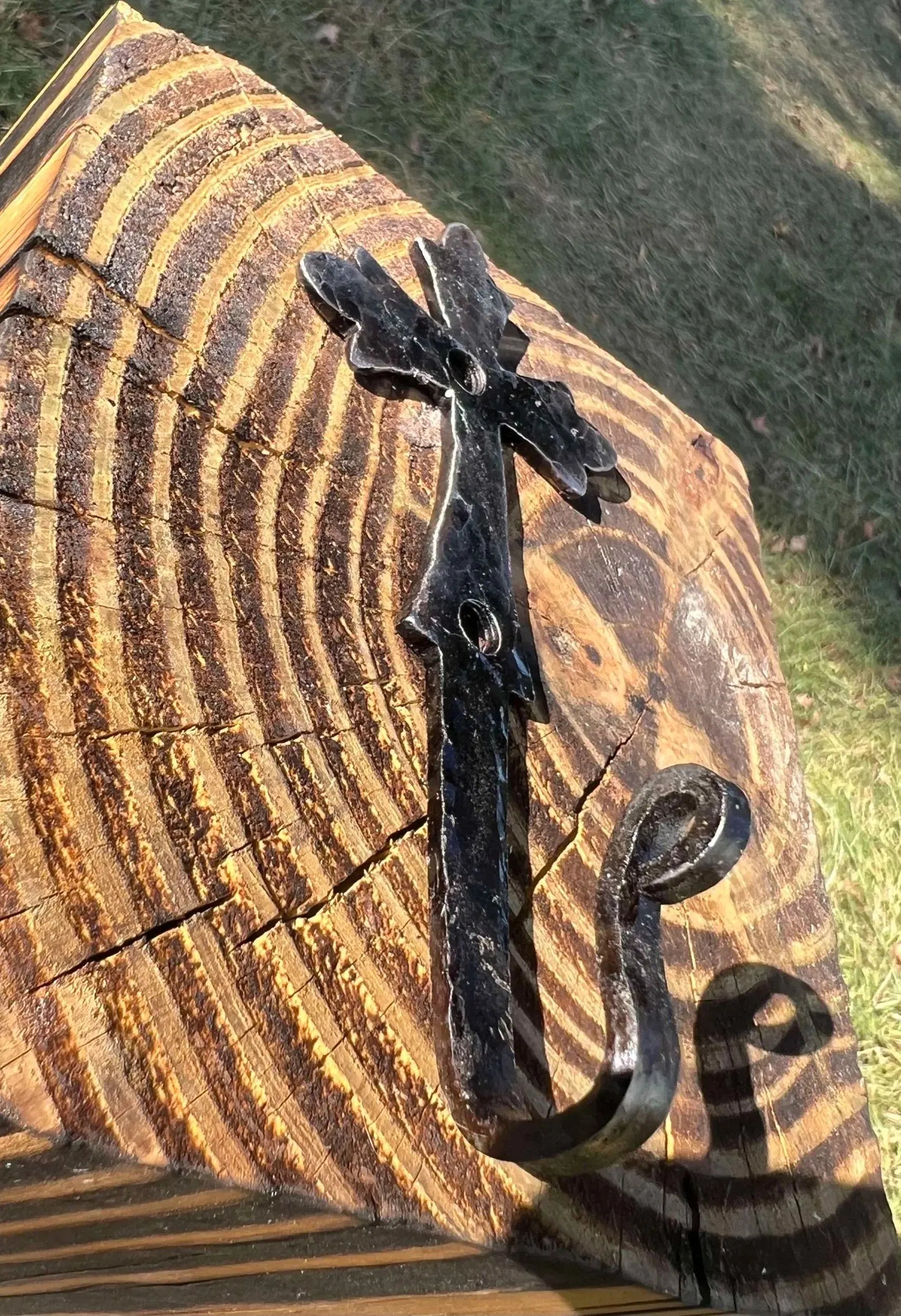 Forged Cross Hook Redbeard's Forge LLC