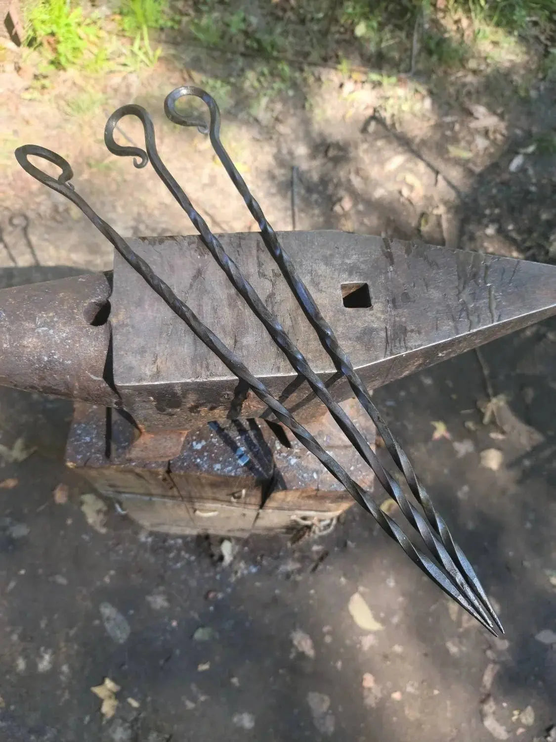 Forged Meat Skewers Redbeard's Forge LLC