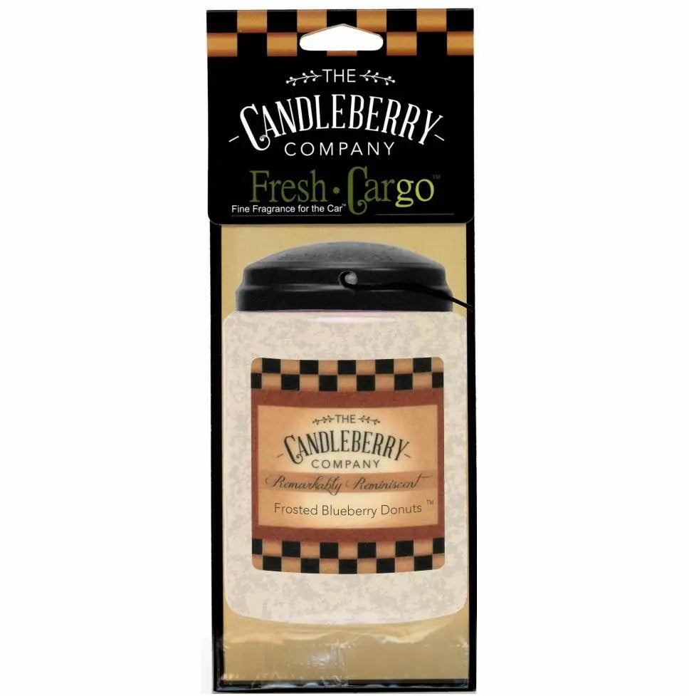 Frosted Blueberry Donuts™- "Fresh Cargo"®, Scent for the Car (2-PACK) (Collective) The Candleberry® Candle Company