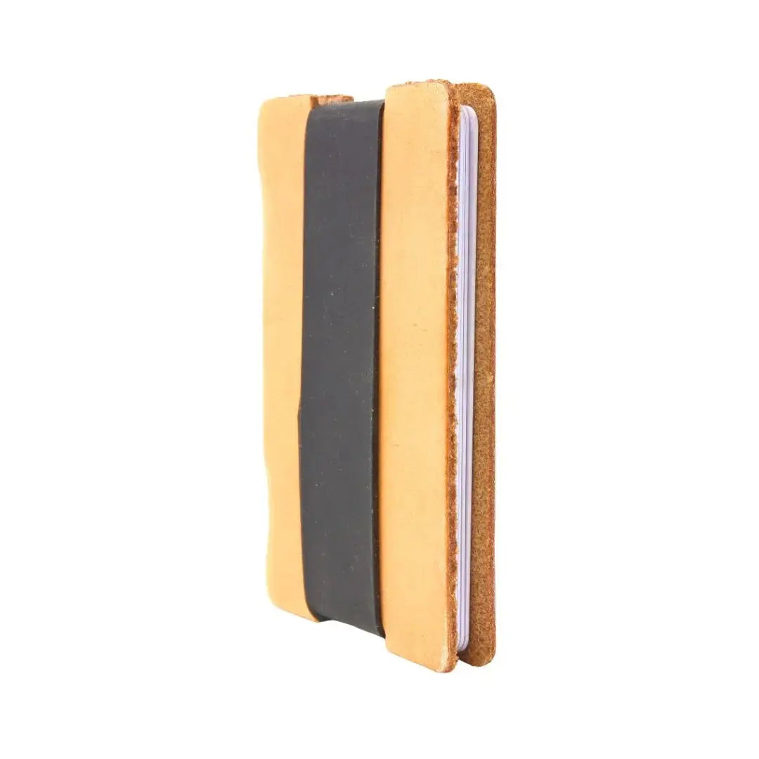 Full Grain Leather Card Wallet Recycled Firefighter