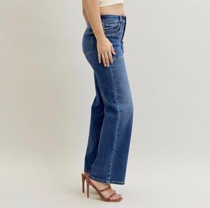Judy Blue Mid Rise 90's Straight Leg Fit Jeans