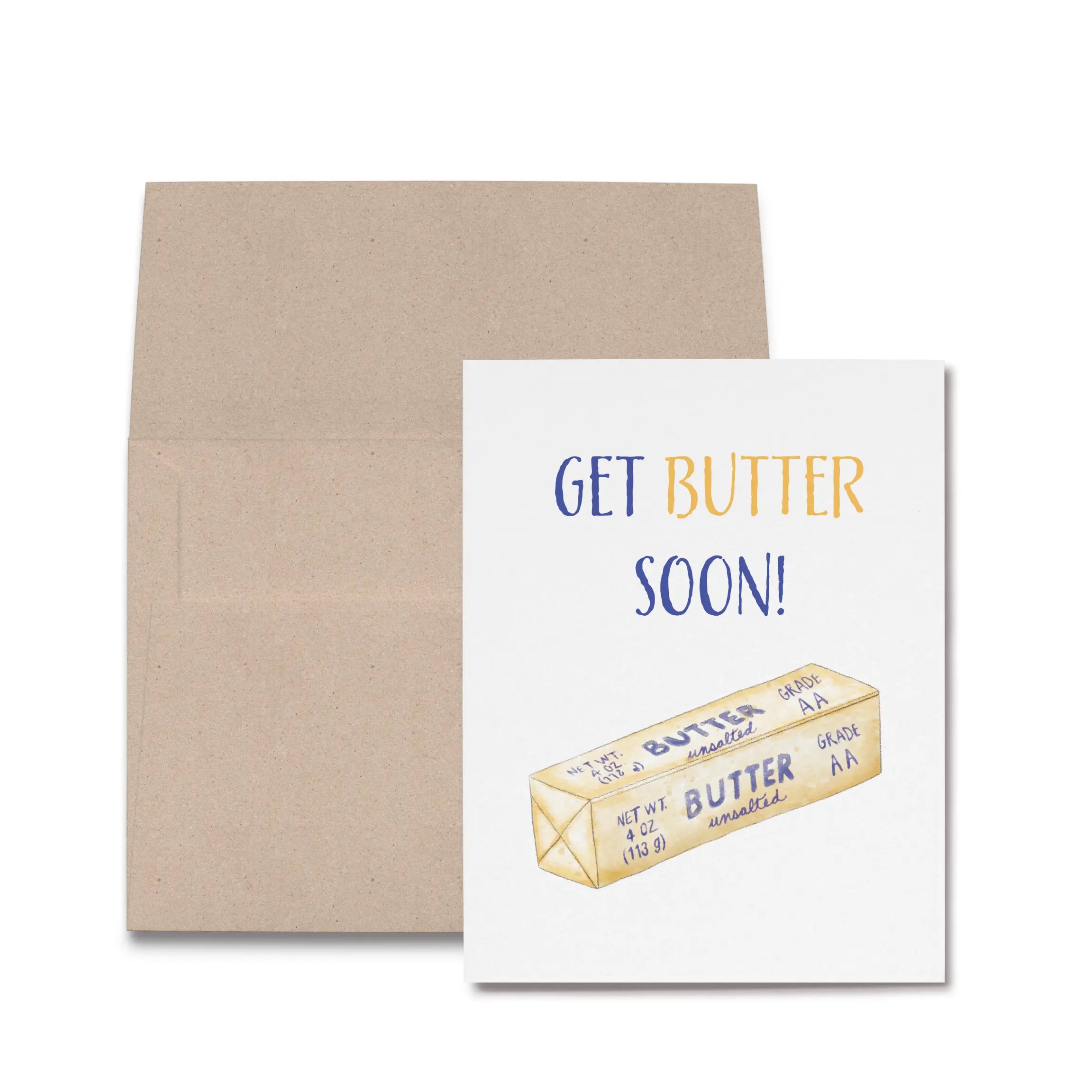 Get Butter Folded Greeting Card Nola Tawk
