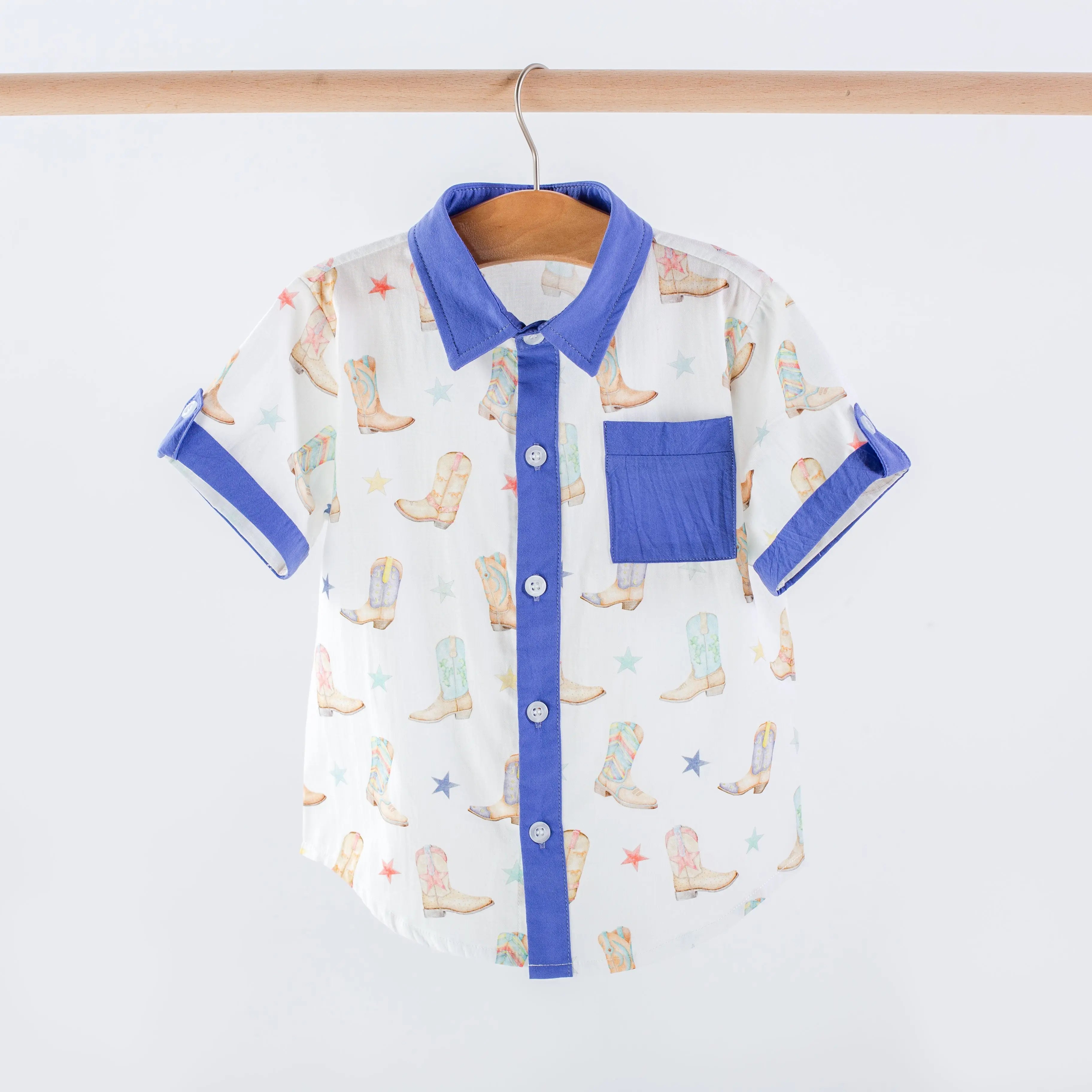 Giddy Up Short Sleeve Collared Shirt Nola Tawk