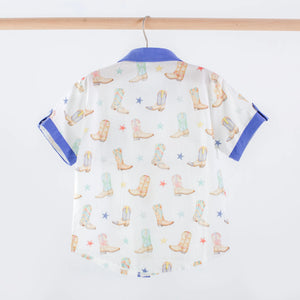 Giddy Up Short Sleeve Collared Shirt Nola Tawk