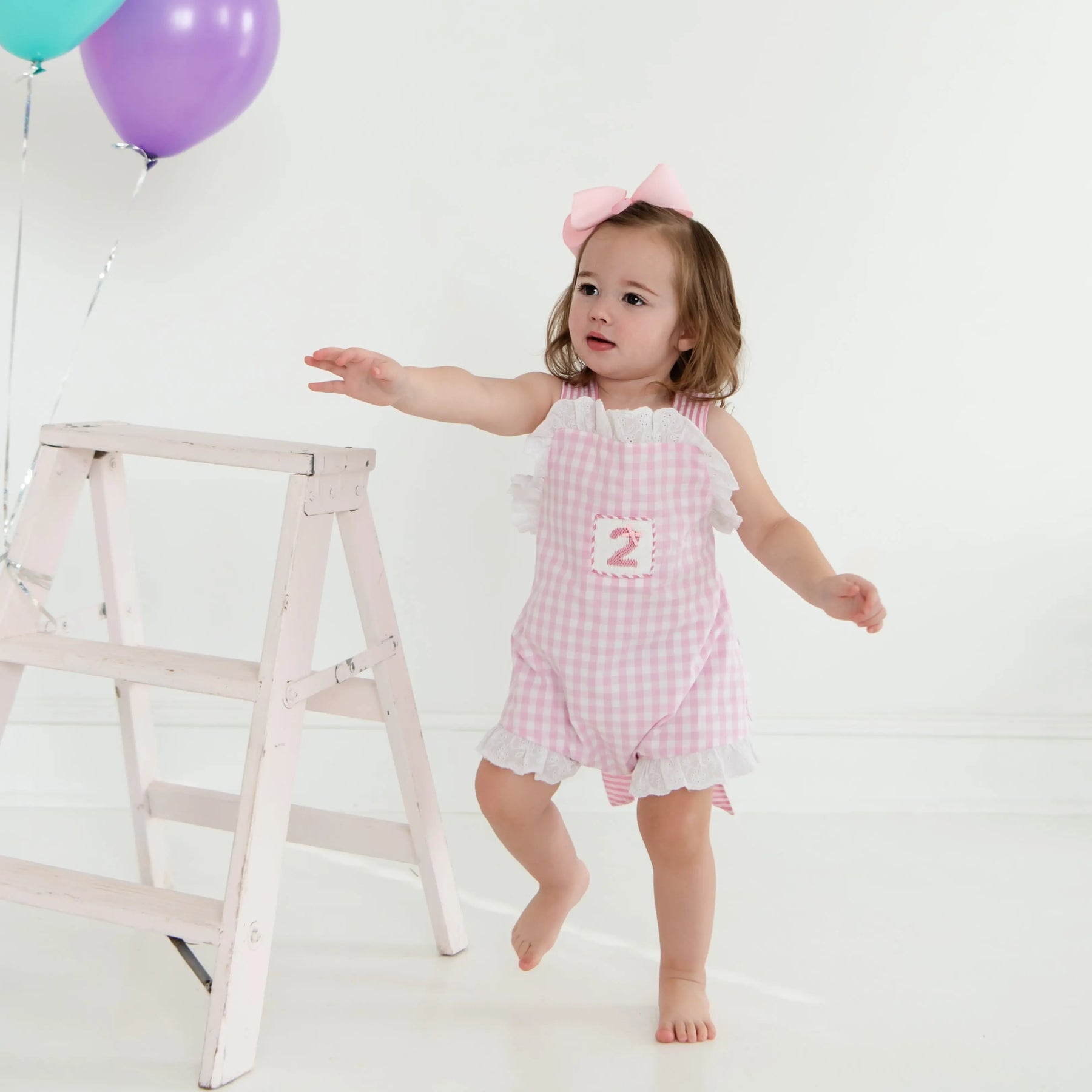 Girls Second Birthday Smocked Bubble Seven Lantern Lane