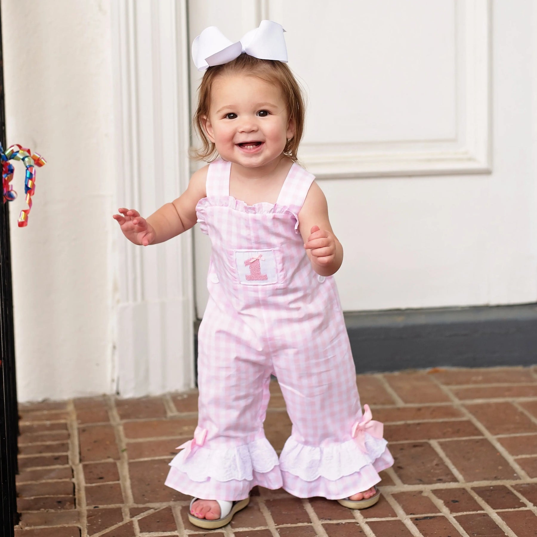 Girls Smocked First Birthday Longall Seven Lantern Lane