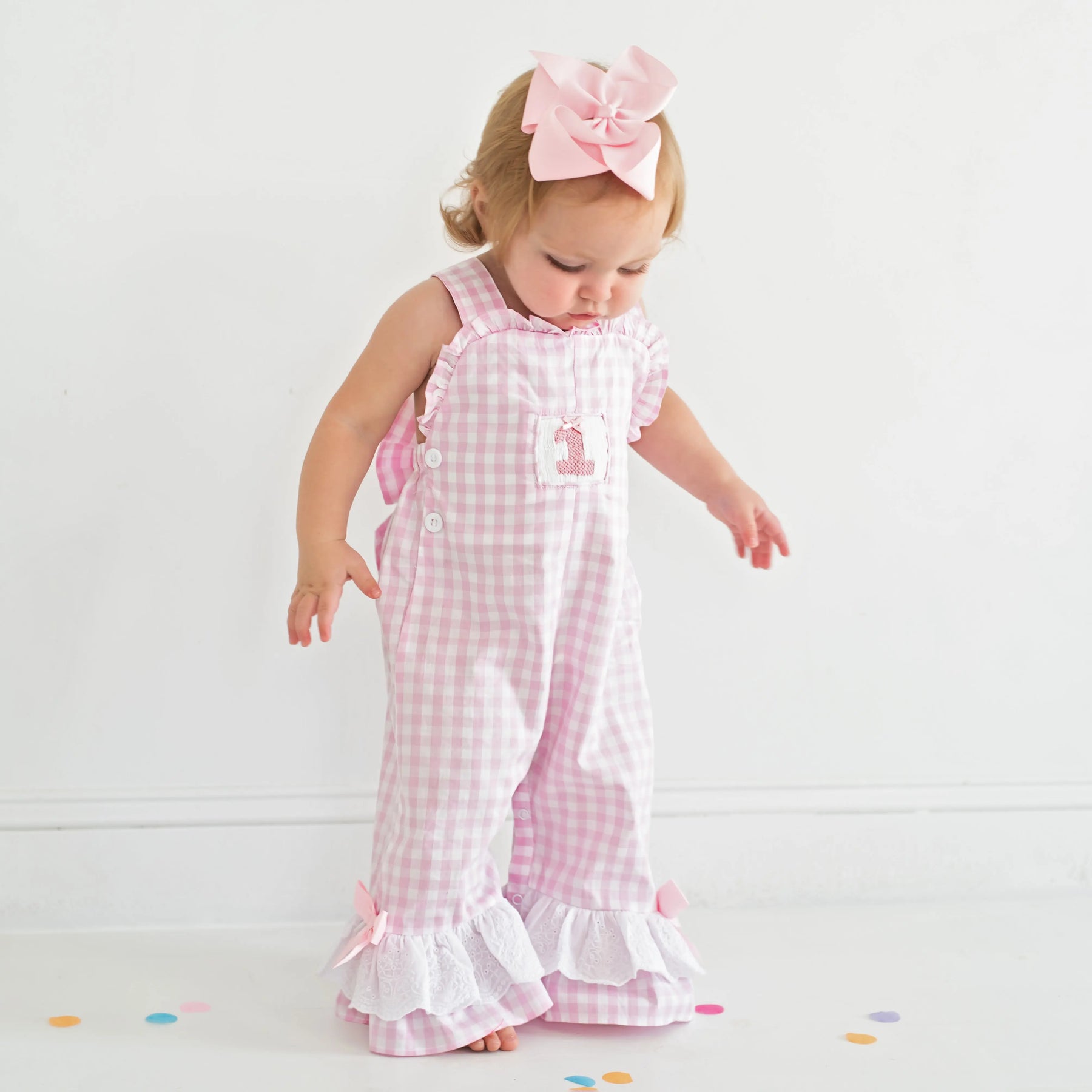 Girls Smocked First Birthday Longall Seven Lantern Lane