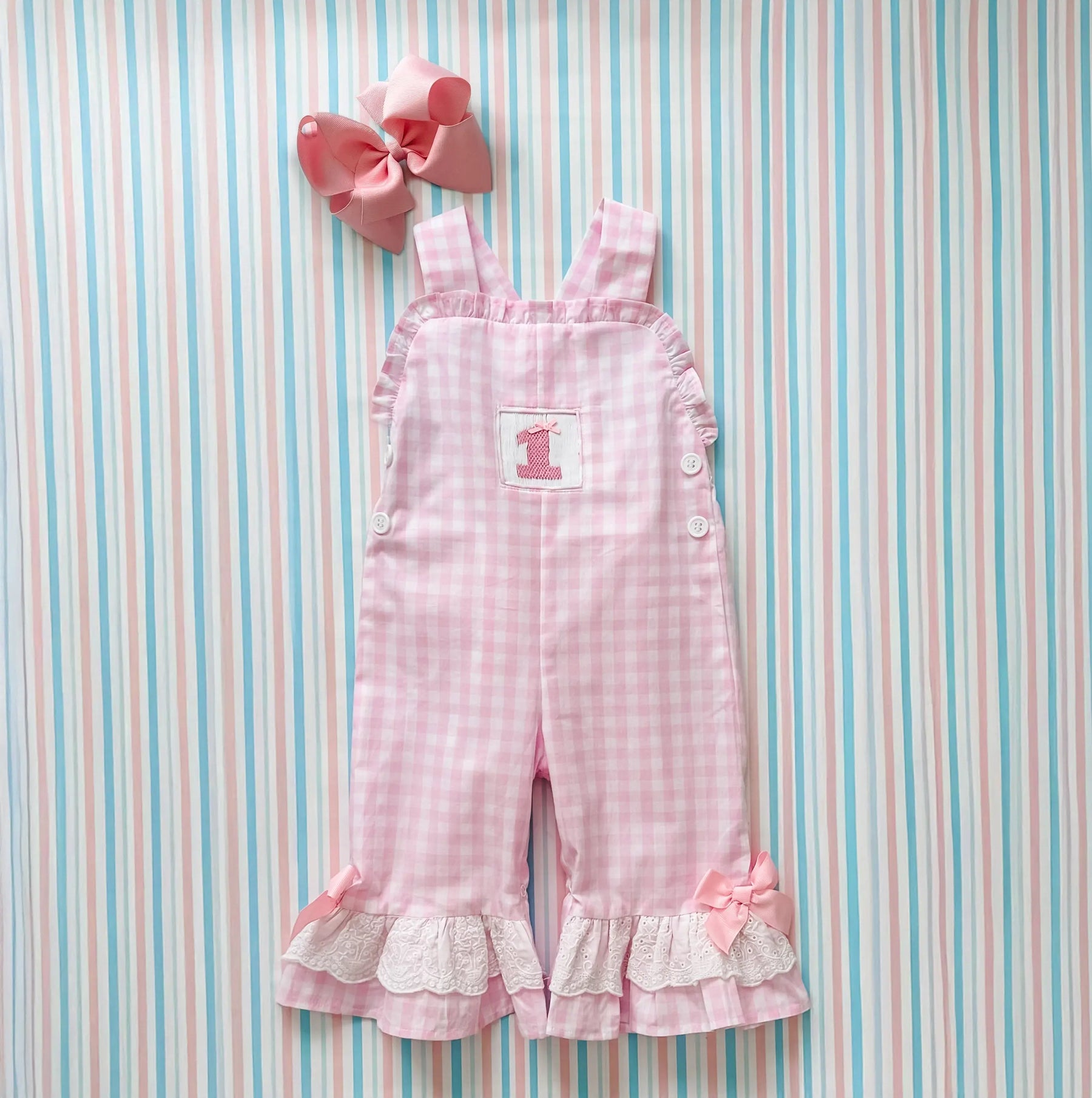 Girls Smocked First Birthday Longall Seven Lantern Lane