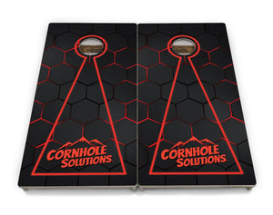 Glow Hole Black Backgound Cornhole Boards - Professional Tournament Series