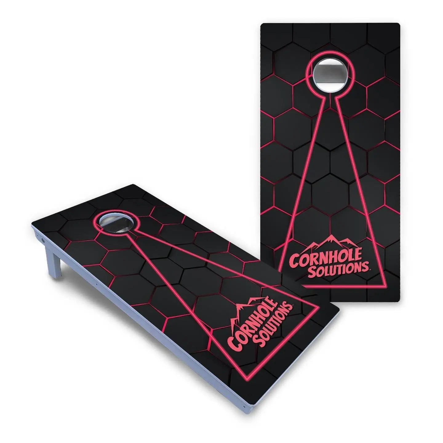 Glow Hole Black Cornhole Boards - All Weather Series Cornhole Solutions