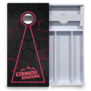 Glow Hole Black Cornhole Boards - All Weather Series Cornhole Solutions