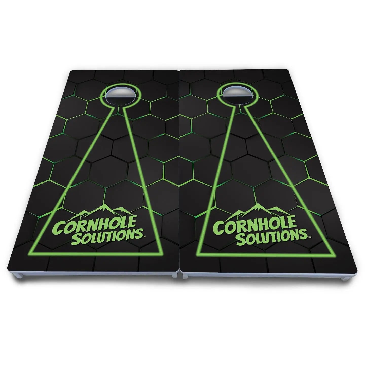 Glow Hole Black Cornhole Boards - All Weather Series Cornhole Solutions