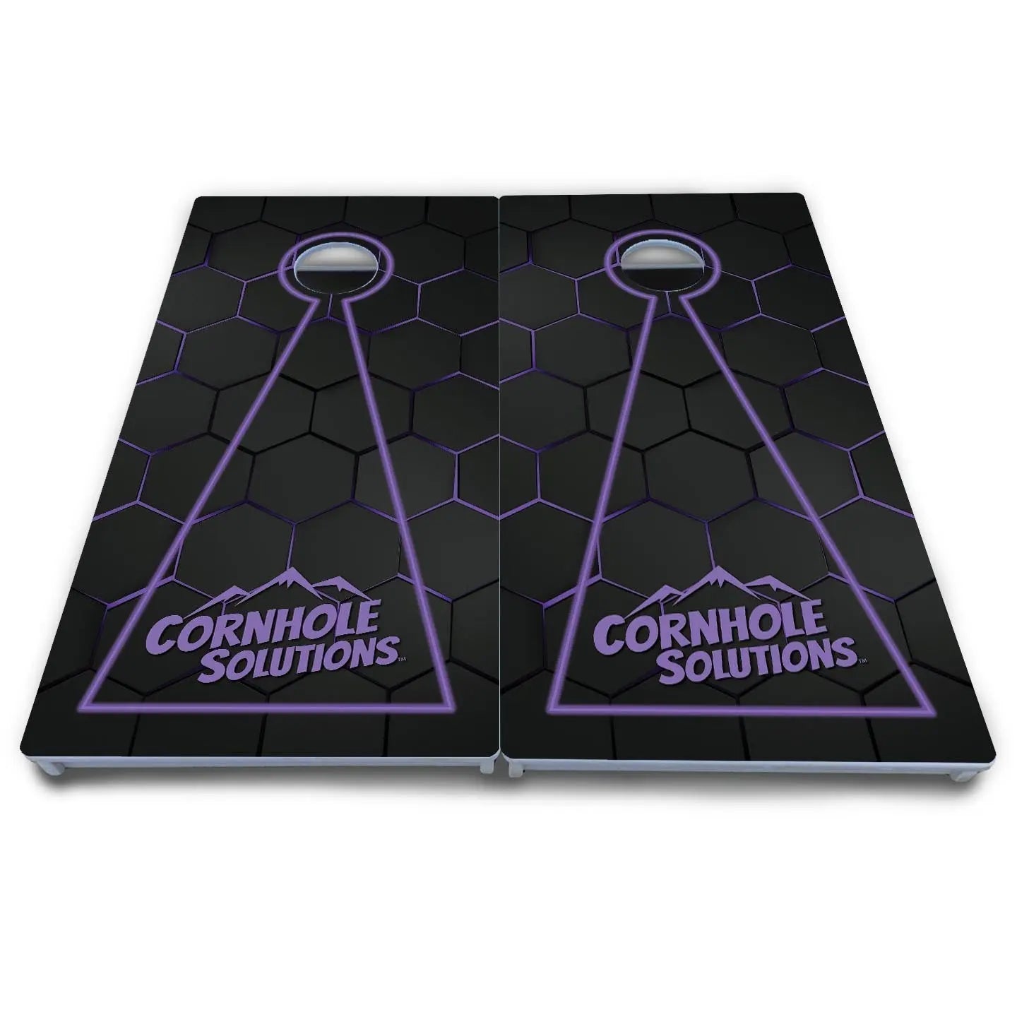 Glow Hole Black Cornhole Boards - All Weather Series Cornhole Solutions