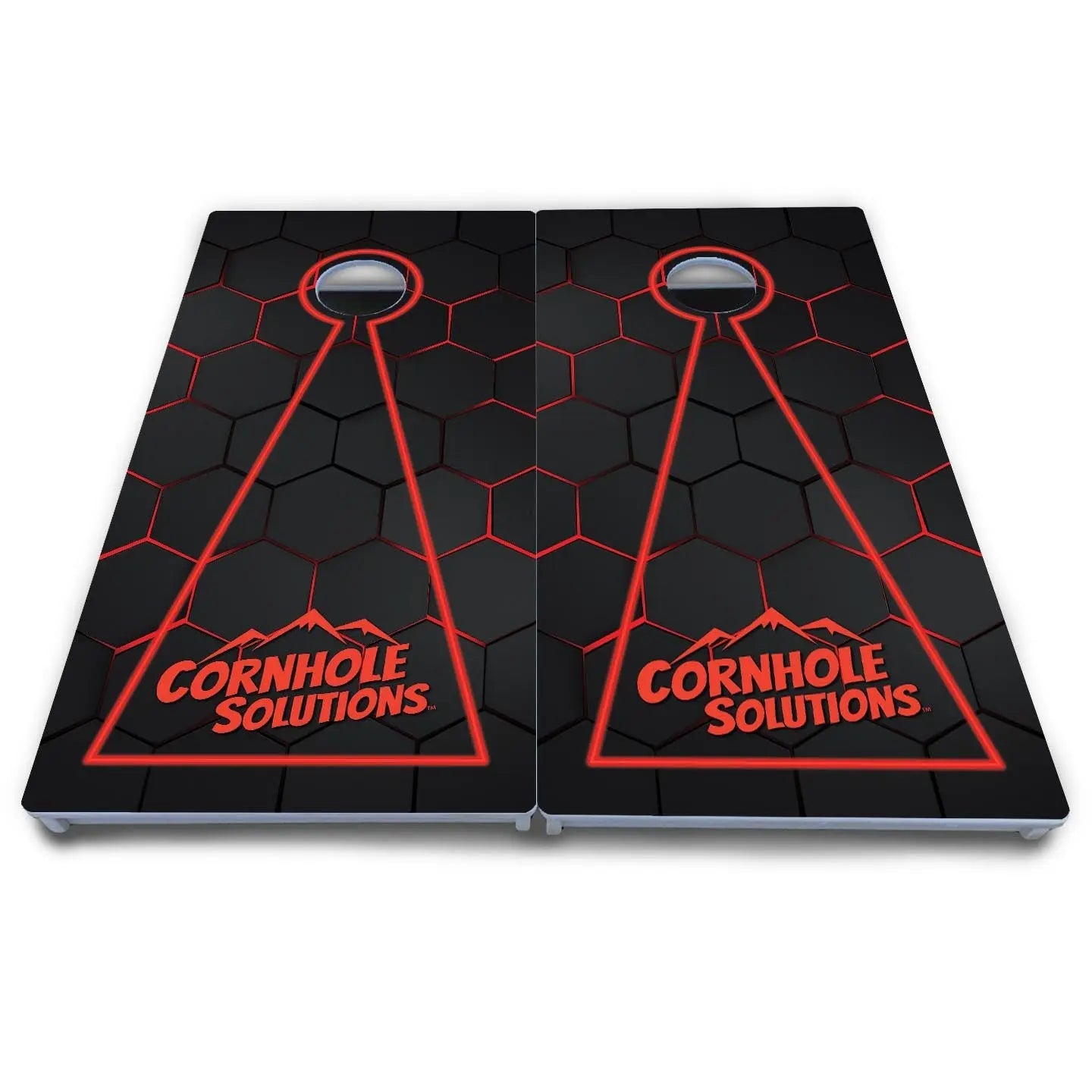 Glow Hole Black Cornhole Boards - All Weather Series Cornhole Solutions