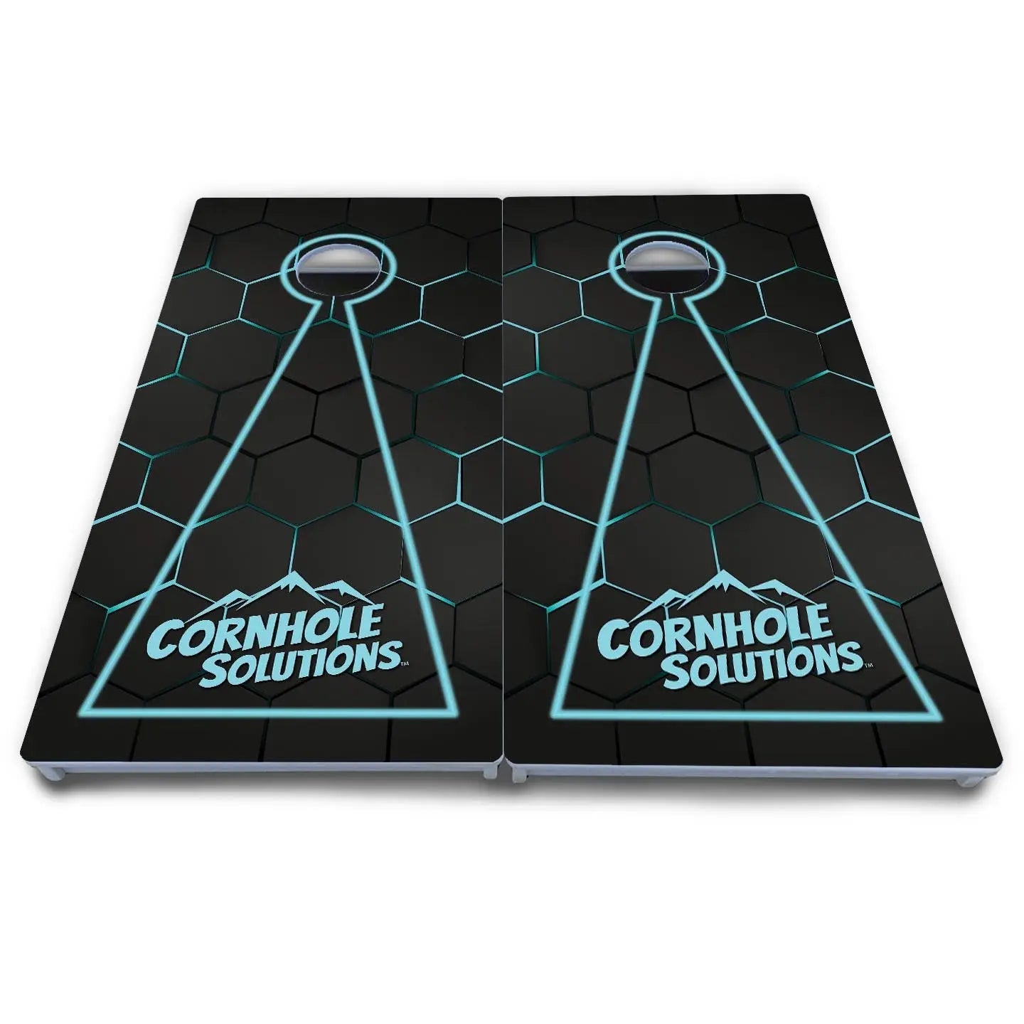 Glow Hole Black Cornhole Boards - All Weather Series Cornhole Solutions