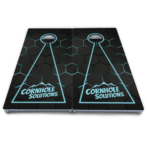 Glow Hole Black Cornhole Boards - All Weather Series Cornhole Solutions