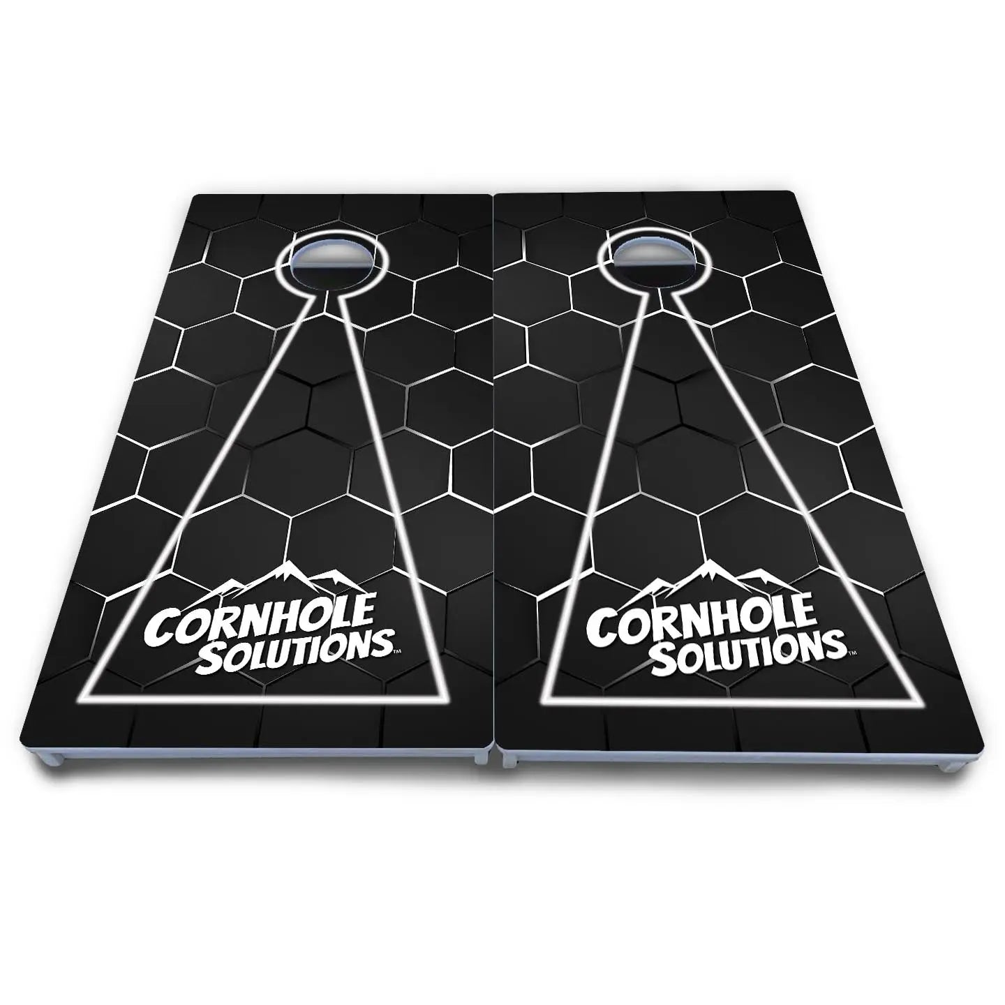 Glow Hole Black Cornhole Boards - All Weather Series Cornhole Solutions