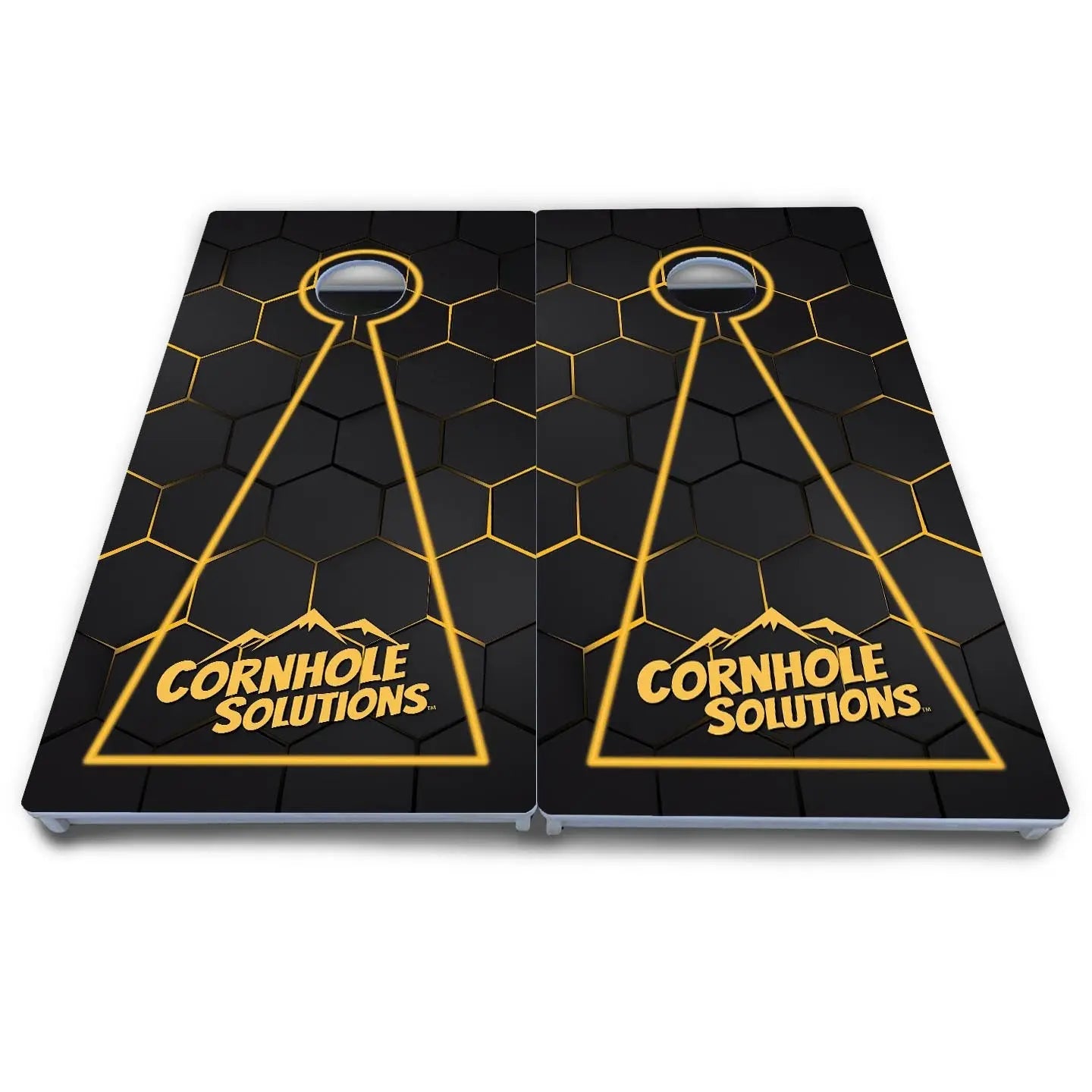 Glow Hole Black Cornhole Boards - All Weather Series Cornhole Solutions