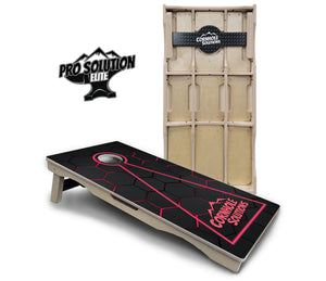 Glow Hole Black Cornhole Boards - Pro Solution Elite Series Cornhole Solutions