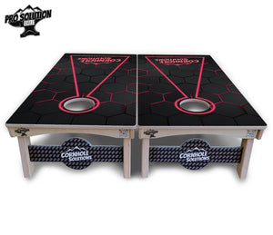 Glow Hole Black Cornhole Boards - Pro Solution Elite Series Cornhole Solutions