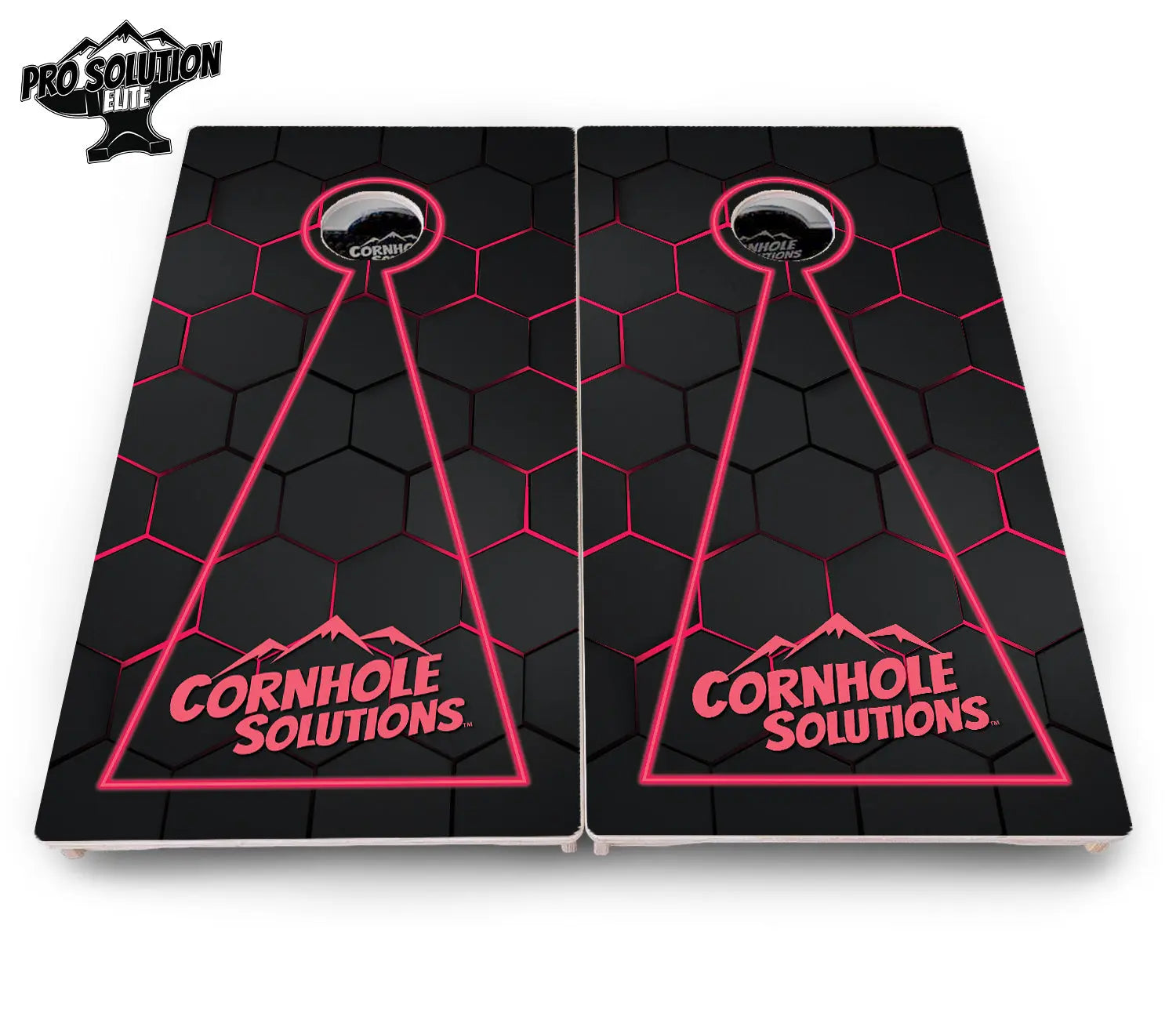 Glow Hole Black Cornhole Boards - Pro Solution Elite Series Cornhole Solutions