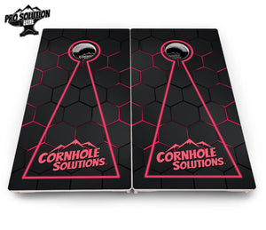 Glow Hole Black Cornhole Boards - Pro Solution Elite Series Cornhole Solutions