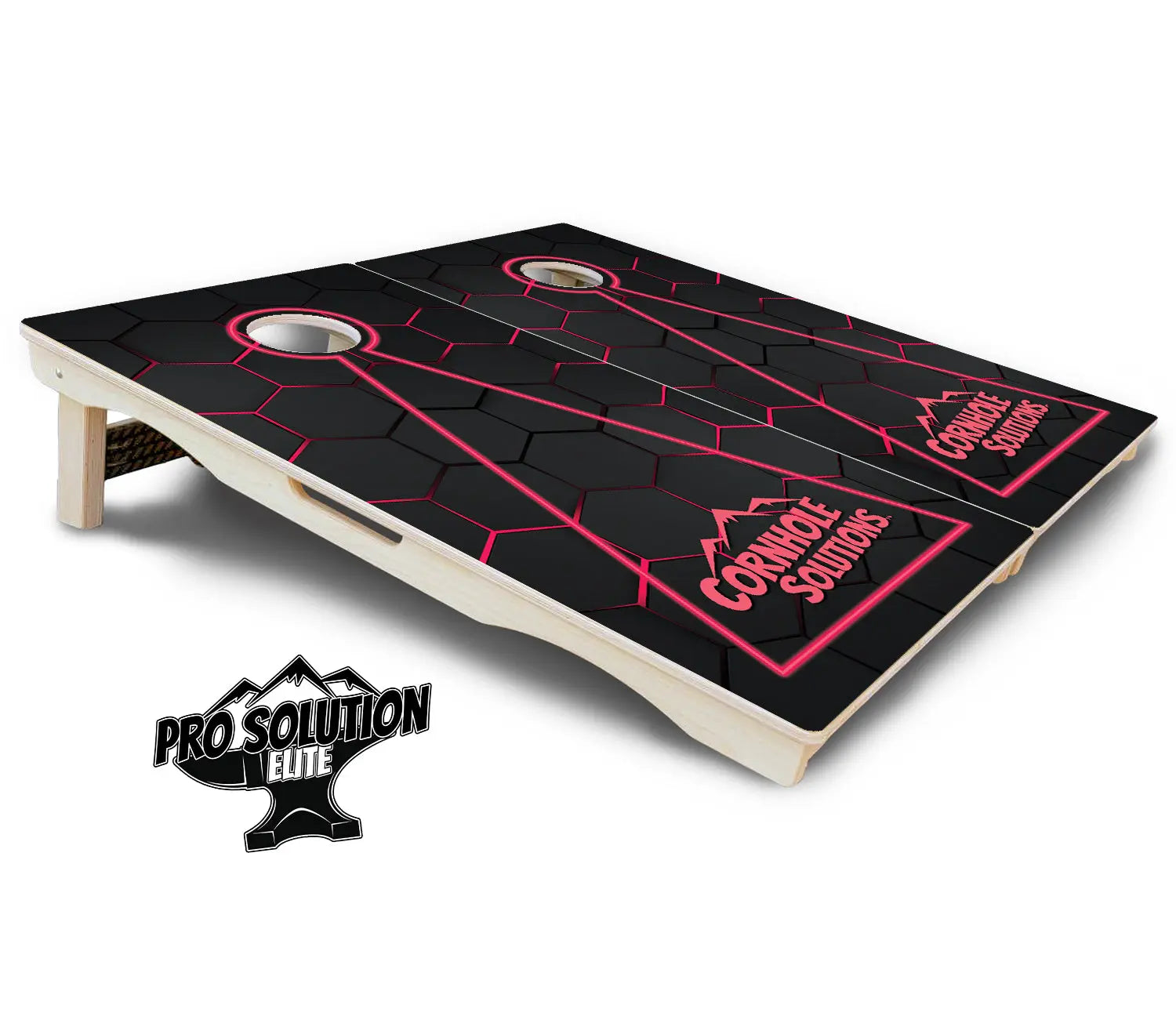Glow Hole Black Cornhole Boards - Pro Solution Elite Series Cornhole Solutions