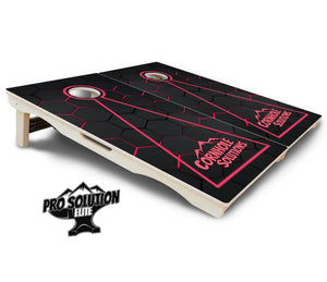 Glow Hole Black Cornhole Boards - Pro Solution Elite Series Cornhole Solutions