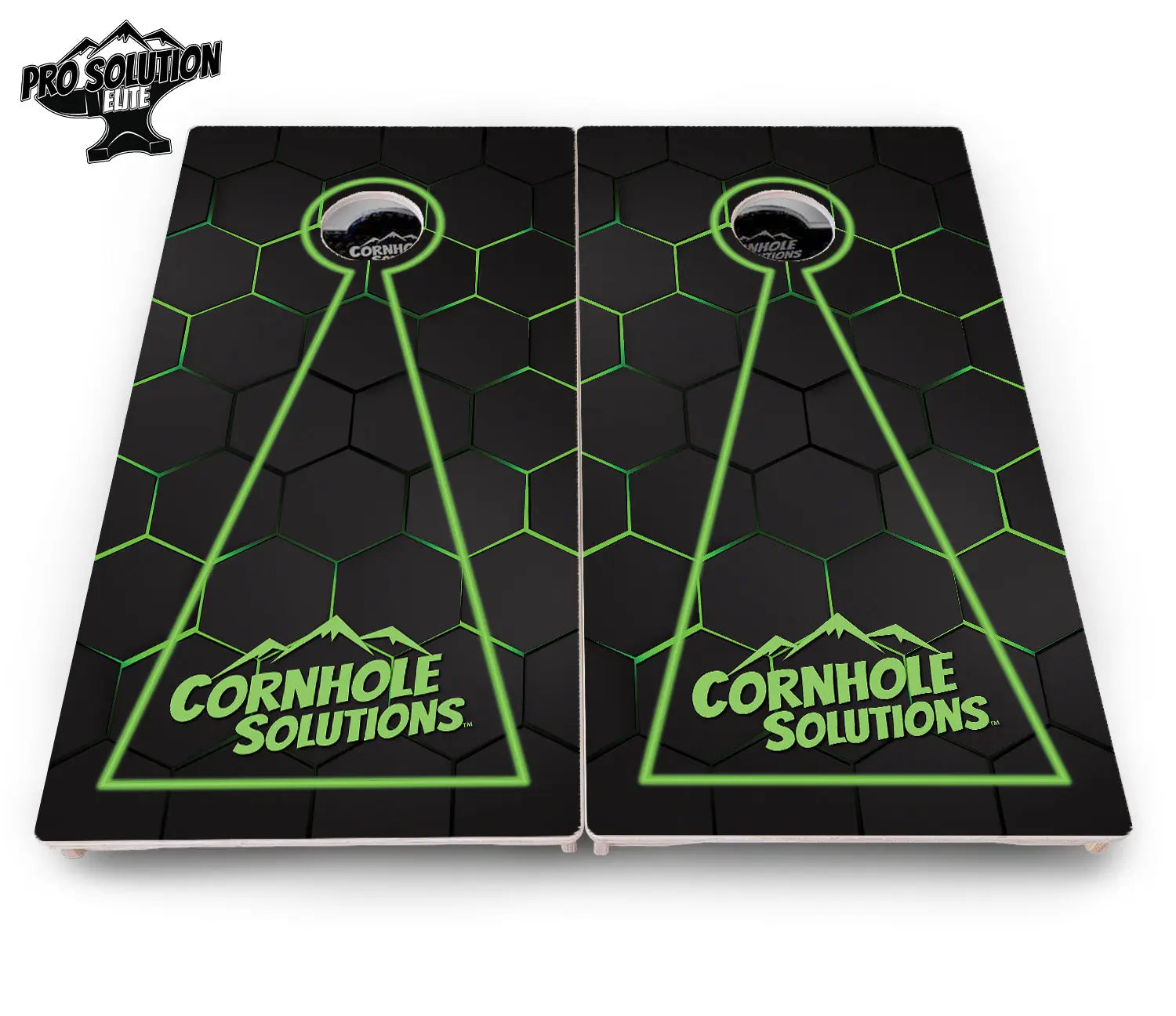 Glow Hole Black Cornhole Boards - Pro Solution Elite Series Cornhole Solutions