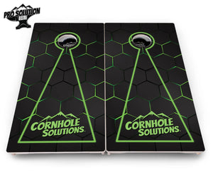 Glow Hole Black Cornhole Boards - Pro Solution Elite Series Cornhole Solutions