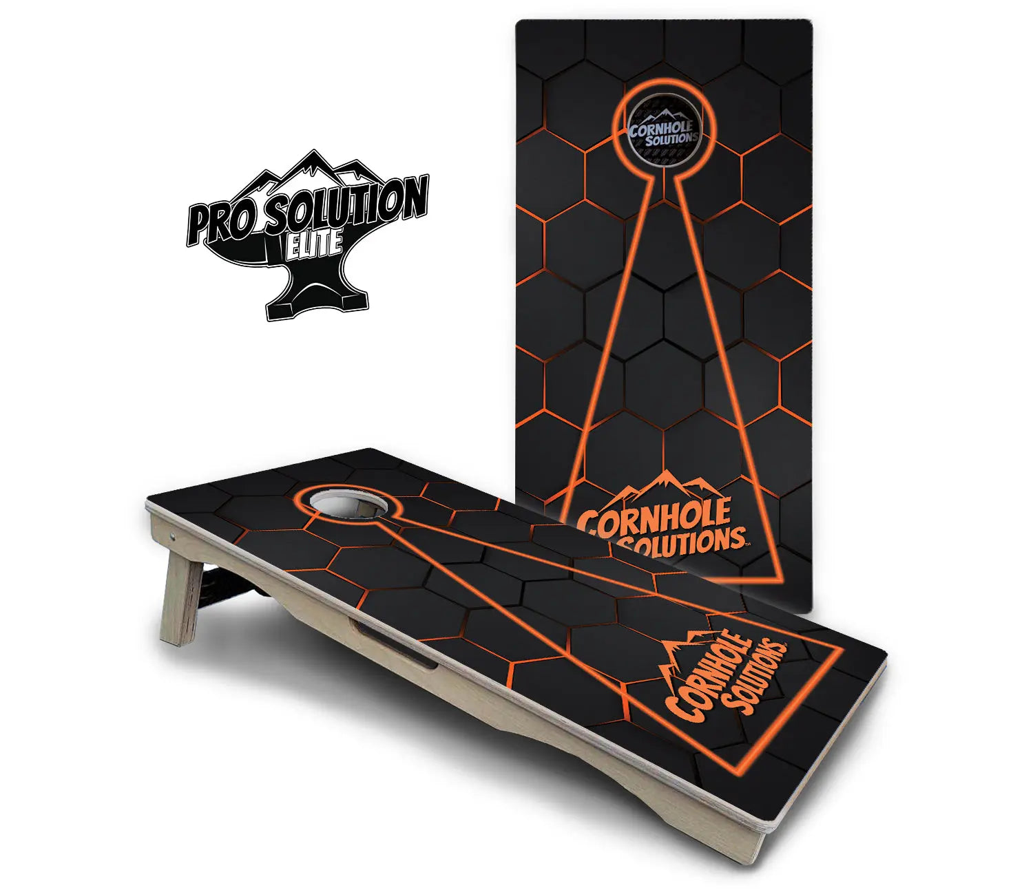 Glow Hole Black Cornhole Boards - Pro Solution Elite Series Cornhole Solutions