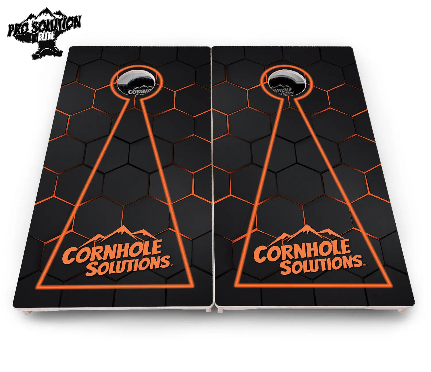 Glow Hole Black Cornhole Boards - Pro Solution Elite Series Cornhole Solutions