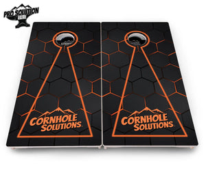 Glow Hole Black Cornhole Boards - Pro Solution Elite Series Cornhole Solutions