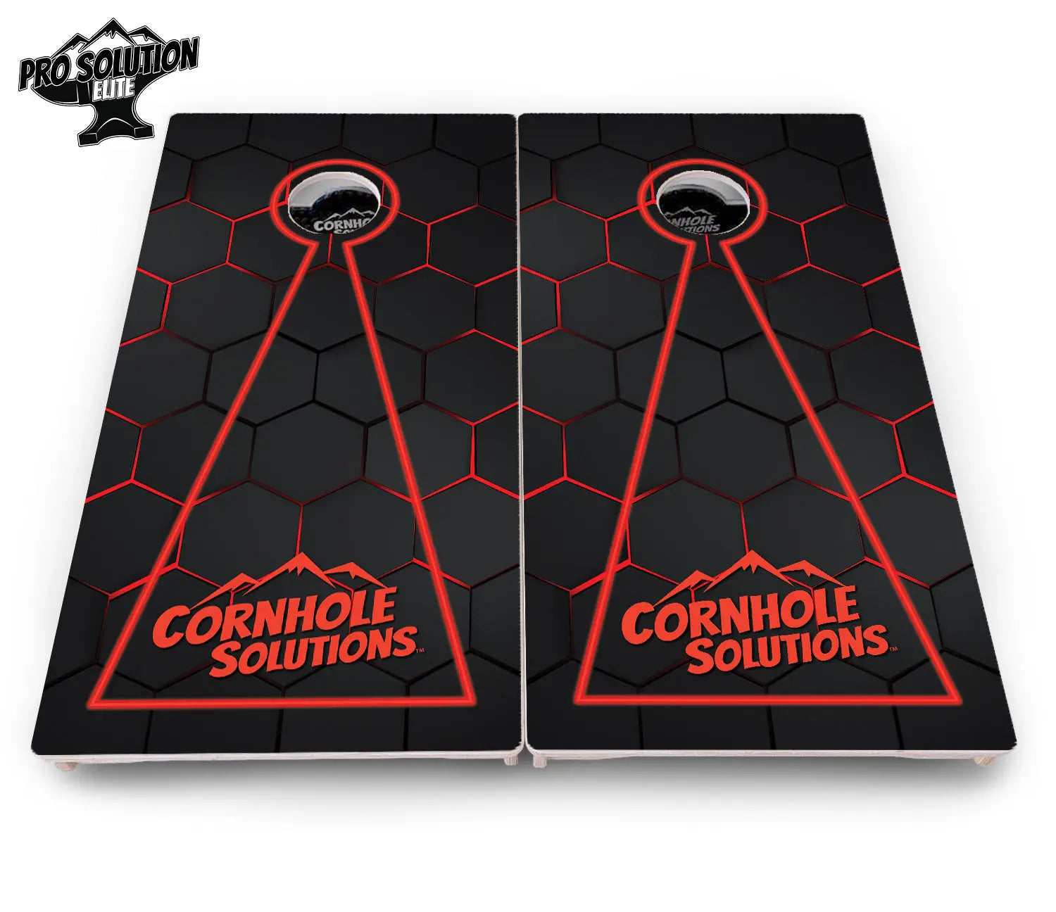 Glow Hole Black Cornhole Boards - Pro Solution Elite Series Cornhole Solutions