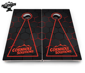 Glow Hole Black Cornhole Boards - Pro Solution Elite Series Cornhole Solutions