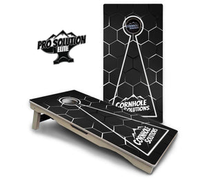 Glow Hole Black Cornhole Boards - Pro Solution Elite Series Cornhole Solutions