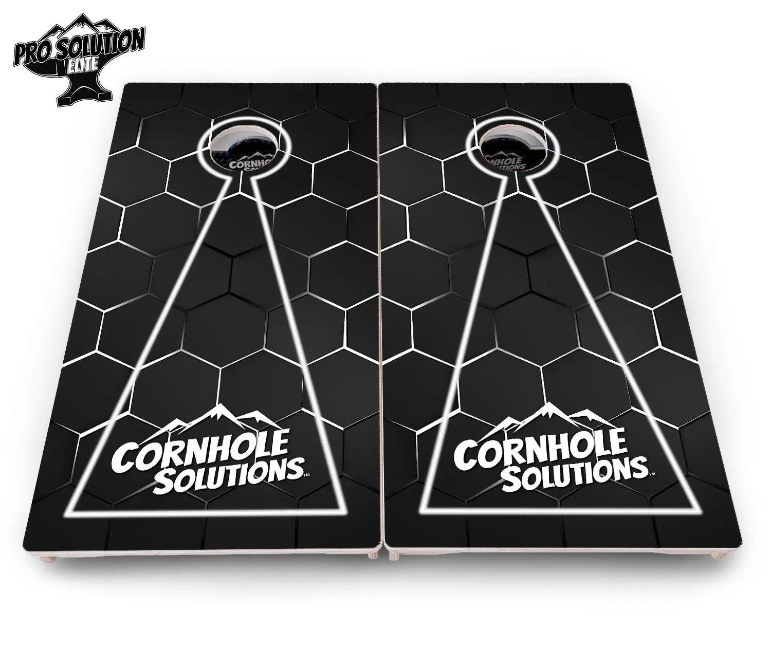 Glow Hole Black Cornhole Boards - Pro Solution Elite Series Cornhole Solutions