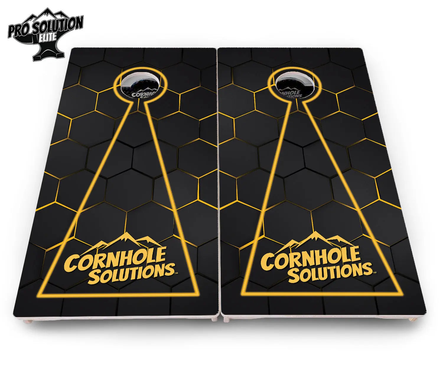 Glow Hole Black Cornhole Boards - Pro Solution Elite Series Cornhole Solutions