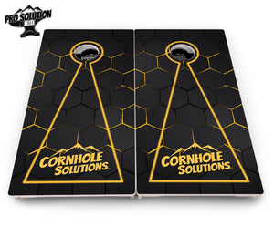 Glow Hole Black Cornhole Boards - Pro Solution Elite Series Cornhole Solutions