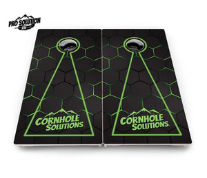 Glow Hole Black Cornhole Boards - Pro Solution Lite Series Cornhole Solutions
